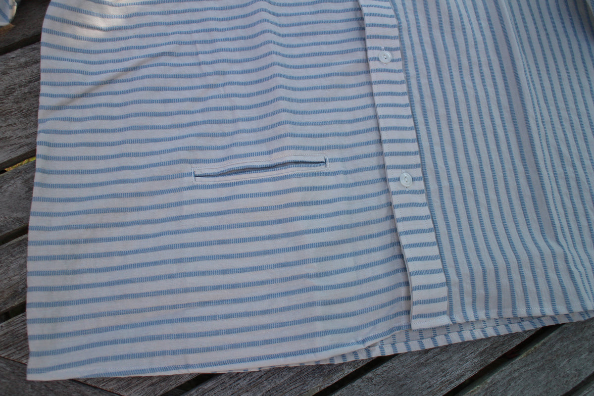 NORMAL SHIRT STRIPE S/S BLUE – DEVELOPMENT BY NOROLL