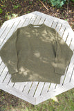 SIMPLE CREW NECK KNIT / OLIVE