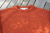 SIMPLE CREW NECK KNIT / ORANGE