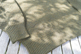SIMPLE CREW NECK KNIT / OLIVE