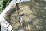 SIMPLE CREW NECK KNIT / OLIVE